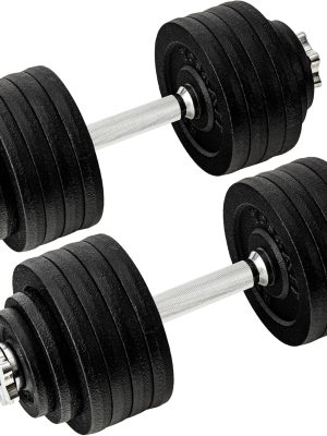 Old School Adjustable Dumbbell Set with Weight Plates, Star Lock Collars/Connector, 40lbs to 200lbs Adjustable Weight Plates Set